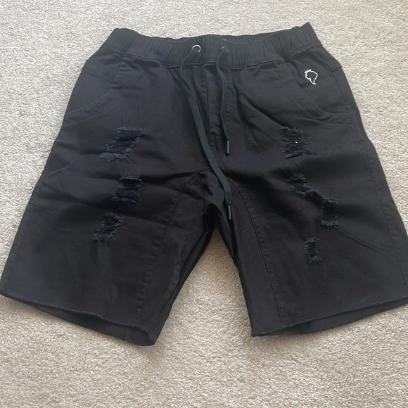 ANAX Distressed shorts Black Size Medium NWT - Picture 4 of 7